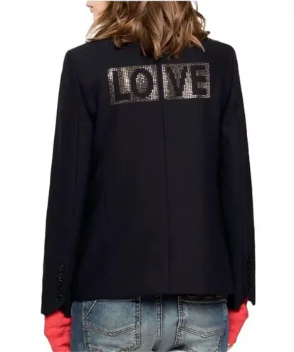 Zadig & Voltaire LOVE Embellished Navy Blazer Viva Victor Bis