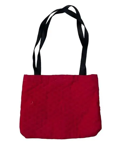 U of L Louisville Cardinals Quilted Tote Bag Red Black Shoulder Strap