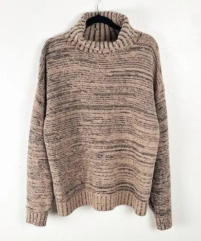 BCBGMAXAZRIA  Drop Shoulder Wool Blend Long Sleeve Turtleneck Sweater, Size Large