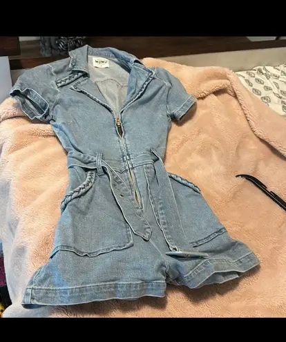 Show Me Your Mumu Denim Romper