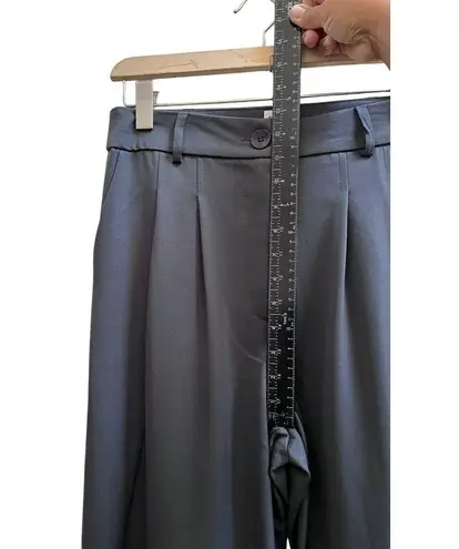 Princess Polly Gray Pleated High Rise Wide Leg Pant Size 8 Business Casual