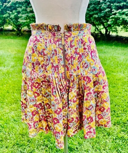 Zac Posen Zac Pozen for Target Metallic Brocade Pleated Mini Skirt