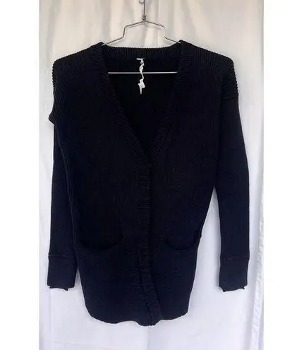 Lululemon Navy Blue Ribbed Open Cardigan Cozy Lounge Athleisure Women’s Size 4