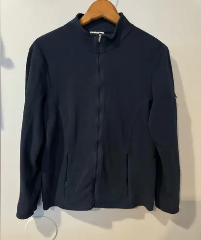 LL Bean Fleece Jacket Womens Size L Full Zip‎ Blue thumbnail 1