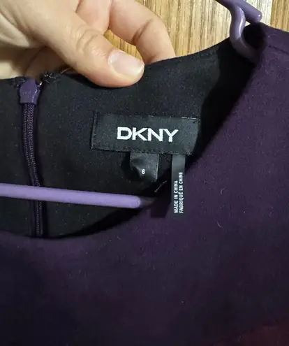 DKNY Faux suede  Purple Colorblock Dress