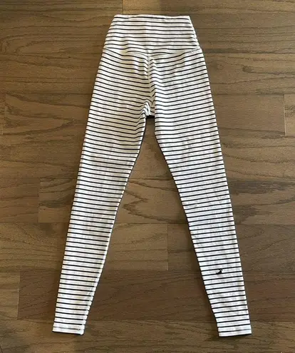 Glyder Black and White Striped Leggings - Size XXS