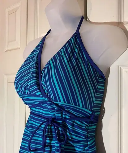 Motherhood Maternity Striped One Piece Swimsuit S