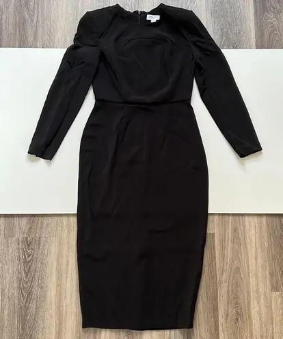 NWOT Sergio Hudson x Target Strong Shoulder Body con Black Midi Dress XS