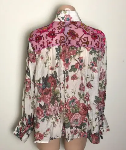 Aratta Silent Journey Diana Tie Neck Top Floral
