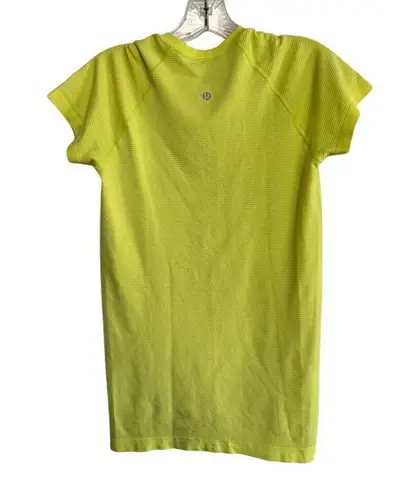 Lululemon  Swiftly Tech Short Sleeve Tee T-Shirt Neon Yellow Top Women's Size 6