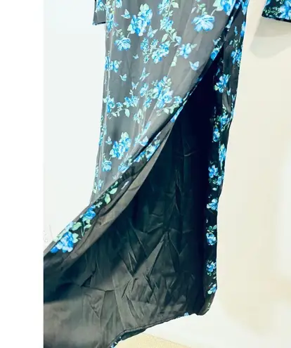 Majorelle Stellina Dress Floral Choker Neckline Backless Long Gown with Slit