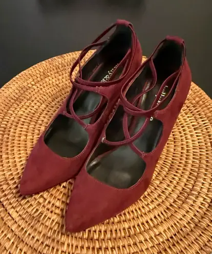 Kelly & Katie Elegant Burgundy Women's Shoes heels pumps, size 7
