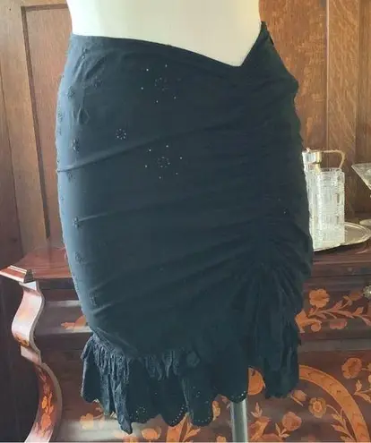 Moschino Cheap & Chic Black Eyelet Skirt - Size S