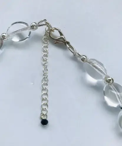 Handmade Crackled Quartz Necklace. Fire And Ice Necklace