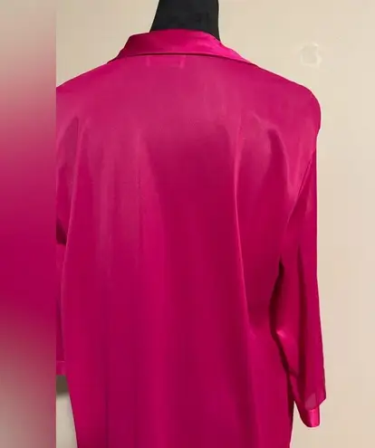 Vanity Fair EUC Vintage Pink Button Down Sleep Robe size large