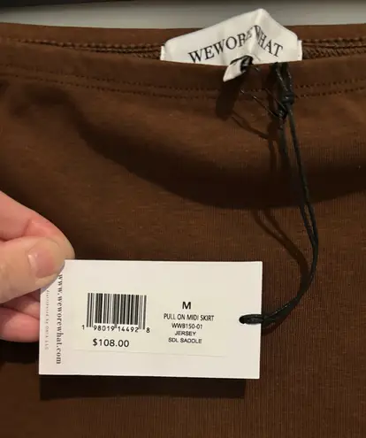 We Wore What NWT pull on midi skirt size M