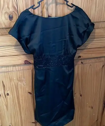 BCBG Paris Short Sleeve Black Dress with Sequin Size 6