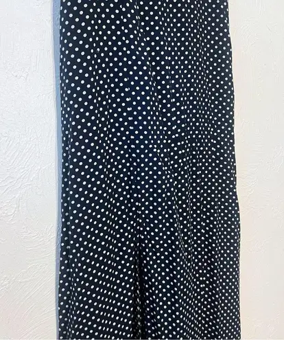 Lulus  Dream Love Off-the-Shoulder Maxi Dress  Navy Blue Polka Dot Size  XS