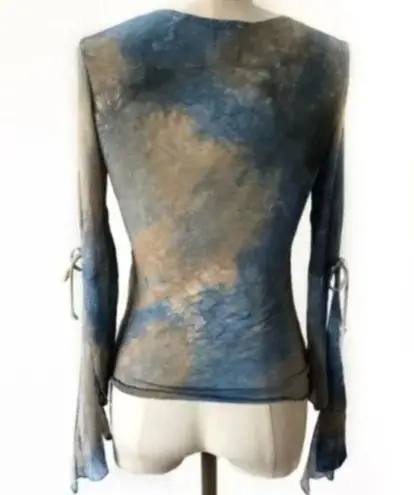 Poetry Top Juniors M Peasant Witch Sash Sleeve Crepe 2000s Elf Cosplay Faerie 90