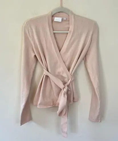 Anthropologie Ett:twa Harriet V-Neck Long Sleeve Wrap Sweater Light Pink