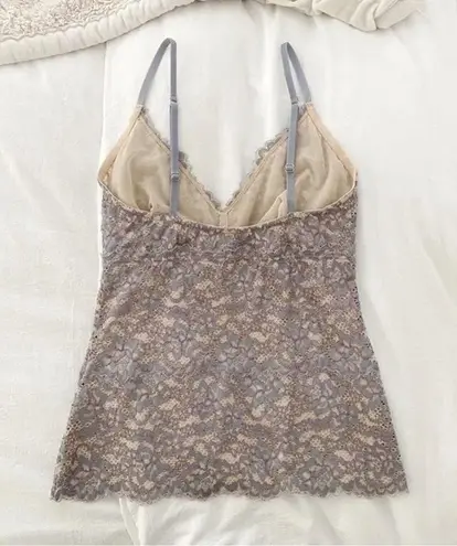Cosabella Pret A Porter Lace V Neck Camisole in Incenso/Stone Size M