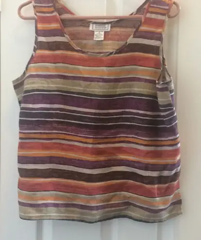 Jennifer Moore FINAL MARKDOWN Ladies  linen tank top large thumbnail 1
