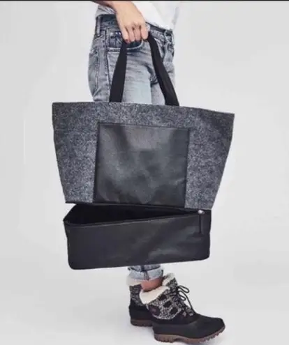 DSW new grey travel weekender bag w/shoe section