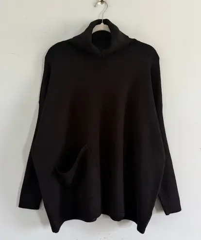 NWT MarlaWynnie Comfy Everywhere Oversized Black Tunic Knit Sweater