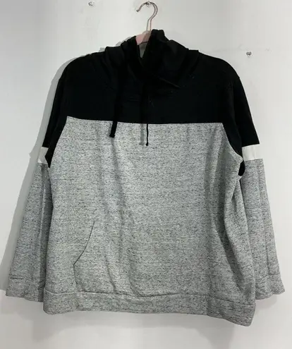 Womans Just Bee Sweatshirt Gray Black Pullover With Hood 1x