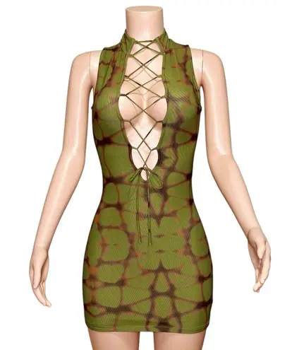 With Jean WITH JÉAN Amethyst Mini Dress, Web Print, Small