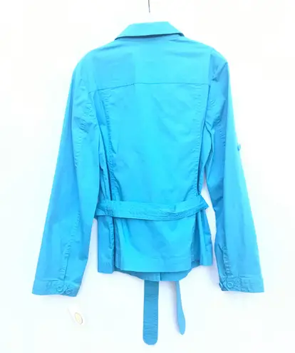 Talbots NWT 10  Women’s Jacket Coat Outerwear Blue Stretch Buttons