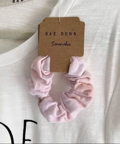 Rae Dunn NWT  Sz L Bride White Tee Shirt Scrunchie