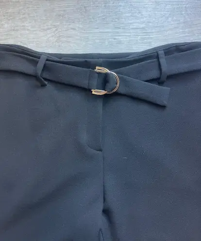 Maje Palmy Belted High Waist Step Hem Crepe Black Pants Size FR40 (US L)