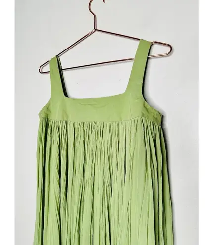 BIBHU MOHAPATRA Green Flowy Empire Maxi Shift Style Sleeveless Dress Size 2