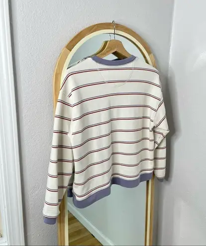 Madewell  (Re)Sourced cotton swing sweatshirt in purple stripe