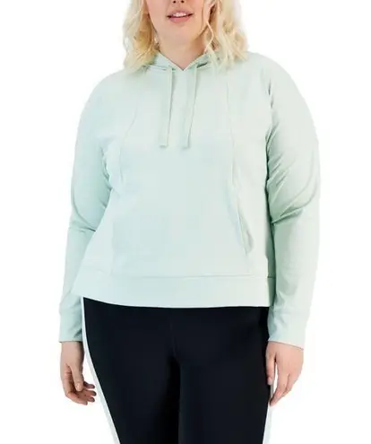 Ideology ID Techy Drawstring-Hood Hoodie, Mint Wash Plus Size 3X New w/Tage