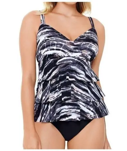 Women’s Swim Solutions Tummy Control One Piece Swimsuit 8 Black