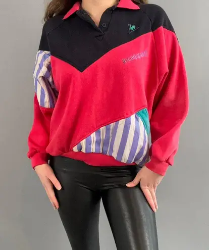 Le Coq Sportif Vintage Patchwork Style Sweatshirt Size L