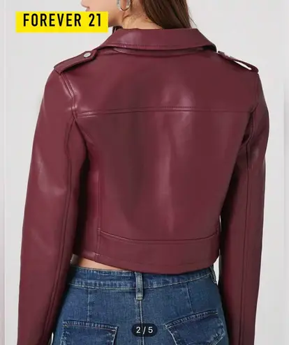 Forever 21 Red Leather Jacket