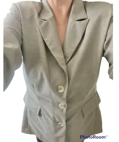 ZARR Collection Jacket Blazer Size 14 Women's Beige Work Wear Office Career Multiple