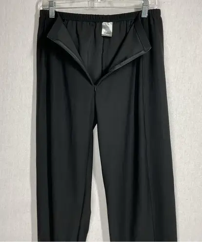 Nike  Black Front Zip Wide Leg Pants in Medium