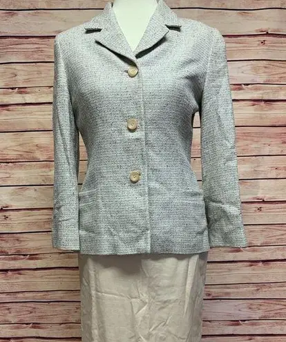 Carolina Herrera Saks 5th Ave Beige Skirt & Blazer, Size 8