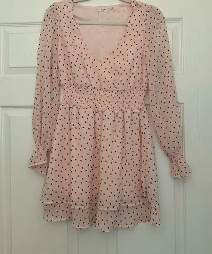 Mi Ami Pink Dress With Hearts Size S Worn Once