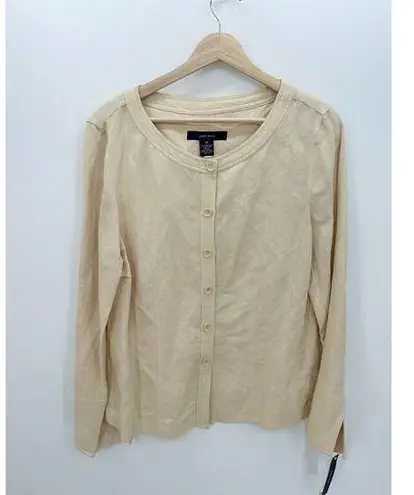 Jones Wear Womens Pant Suit Set Size 12/10 Cream Linen Rayon Lagenlook Coastal