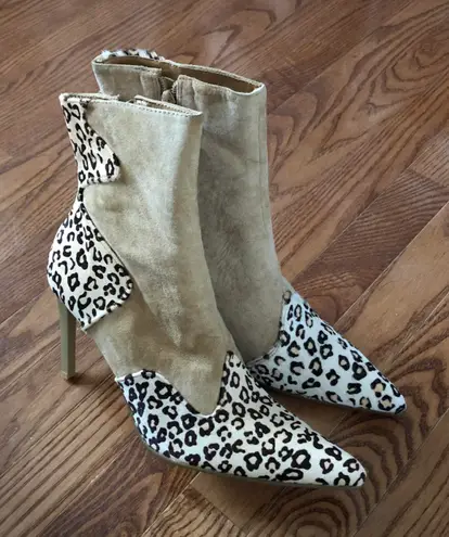 Michael Antonio Jeton Booties in Camel/Leopard