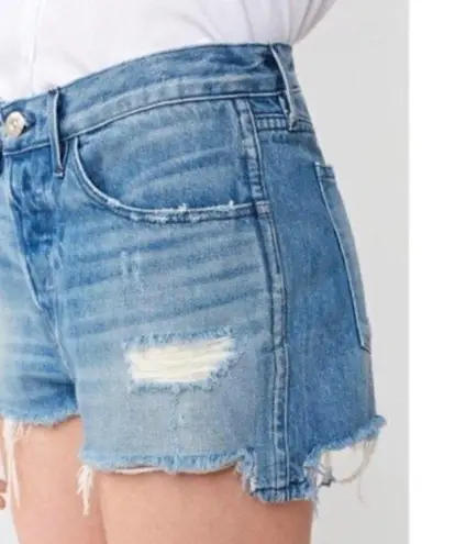 3x1 Jean Shorts 27 W2 Mason Mid Rise Boyfriend Bleeker Button Medium Blue Italy