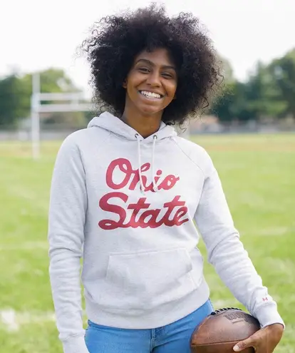 Homage Women's OSU 1942 Hoodie The Ohio State University sweatshirt White Size XS