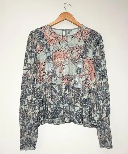 Anthropologie  Moira Ruffled Peplum Top