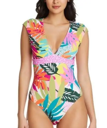 Bleu Rod Beattie Bleu | Rod Beattie Wild At Heart Cap Sleeve Mio One-Piece Swimsuit Size 22W, NWT