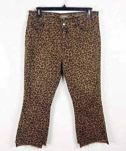 DL1961  Bridget Cropped High Rise Instasculpt Jaguar Frayed Hem Jeans, Size 32